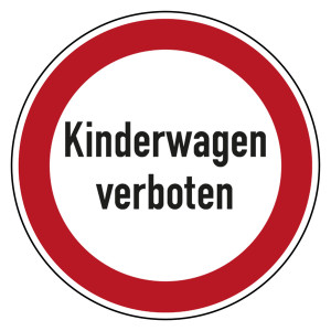 Bodenaufkleber Verbotszeichen Kinderwagen verboten