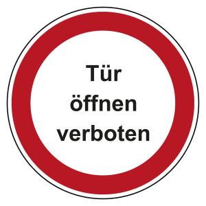 Bodenaufkleber Verbotszeichen Tür öffnen verboten