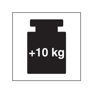 Paketaufkleber Schweres Paket +10 kg Weiß