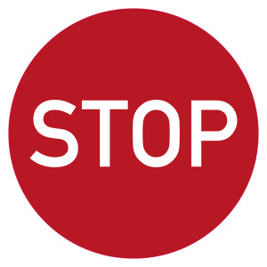 Bodenmarkierung Stop