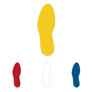 Bodenmarkierung Fußform