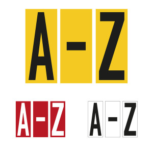Bodenmarkierung in alphanumerischer Form und