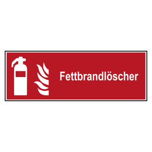 Brandschutzzeichen Feuerlöscher Fettbrandlöscher