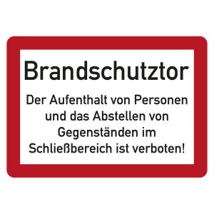 Feuerwehrzeichen Brandschutztor DIN 4066