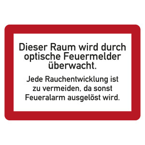 Feuerwehrzeichen Optische Feuermelder DIN 4066