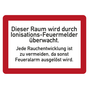 Feuerwehrzeichen Ionisations Feuermelder DIN 4066