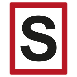 Feuerwehrzeichen S (Löschwasserentnahmestelle ohne ortsfester Saugleitung) DIN 4066