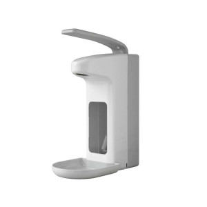 TEMDEX Desinfektionsmittel- & Seifen-Spender mit Armhebel - 500 ml, grau, Kunststoff