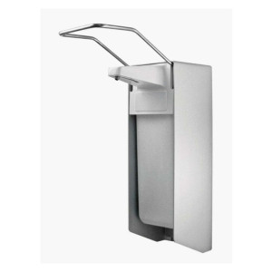 TEMDEX Desinfektionsmittel- & Seifen-Spender mit Armhebel - 500 ml, grau, Aluminium
