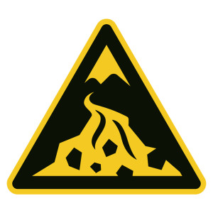 Warnzeichen Warnung vor Murganggebiet DIN EN ISO 7010 W076