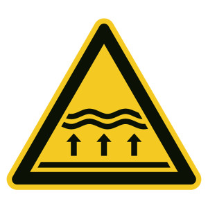 Warnzeichen Warnung vor Überschwemmungsgebiet DIN EN ISO 7010 W077