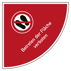 Tür Bodenmarkierung Verbotsschild Betreten der Fläche verboten