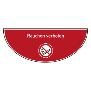 Tür-Bodenmarkierung Verbotsschild Rauchen verboten