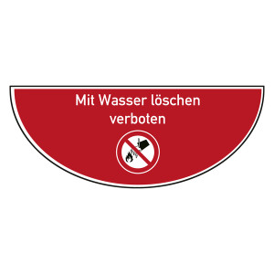 Tür-Bodenmarkierung Verbotsschild Mit Wasser löschen verboten