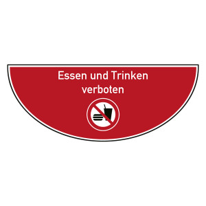 Tür-Bodenmarkierung Verbotsschild Essen und Trinken verboten