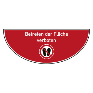 Tür-Bodenmarkierung Verbotsschild Betreten der Fläche verboten