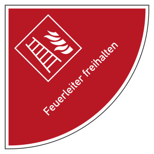 Tür Bodenmarkierung Brandschutzzeichen Feuerleiter freihalten