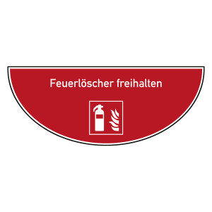 Tür-Bodenmarkierung Brandschutzzeichen Feuerlöscher freihalten