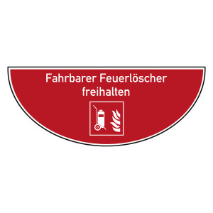 Tür-Bodenmarkierung Brandschutzzeichen Fahrbarer Feuerlöscher freihalten