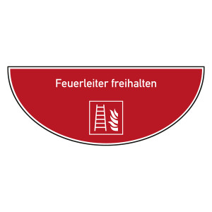 Tür-Bodenmarkierung Brandschutzzeichen Feuerleiter freihalten