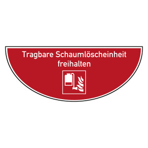Tür-Bodenmarkierung Brandschutzzeichen Tragbare Schaumlösch-Einheit freihalten
