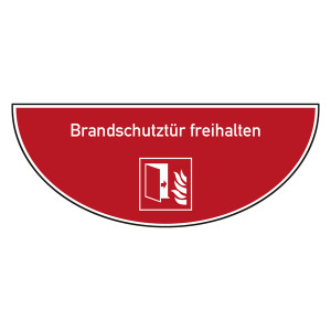 Tür-Bodenmarkierung Brandschutzzeichen Brandschutztür freihalten