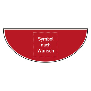 Tür-Bodenmarkierung Brandschutzzeichen mit Wunschsymbol und Wunschtext
