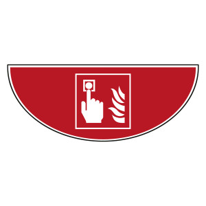 Tür-Bodenmarkierung Brandschutzzeichen Brandmelder