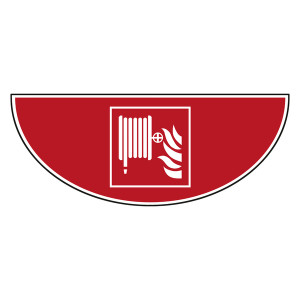 Tür-Bodenmarkierung Brandschutzzeichen Löschschlauch