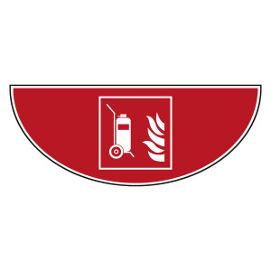 Tür-Bodenmarkierung Brandschutzzeichen Fahrbarer Feuerlöscher