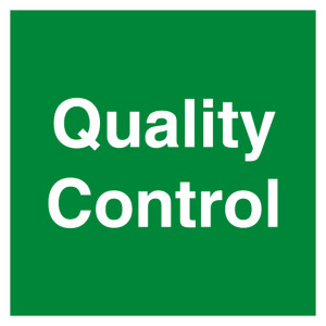 Qualitätskennzeichen Quality Control Grün Quadratisch