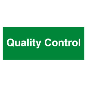 Qualitätskennzeichen Quality Control Grün Rechteckig