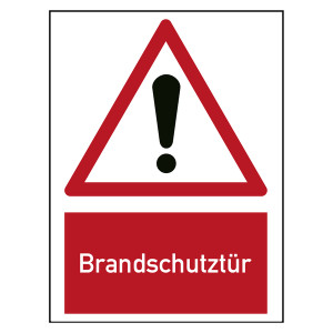Brandschutzzeichen Brandschutztür Achtung