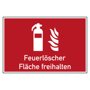 Bodenmarkierung Brandschutzzeichen Feuerlöscher Fläche freihalten