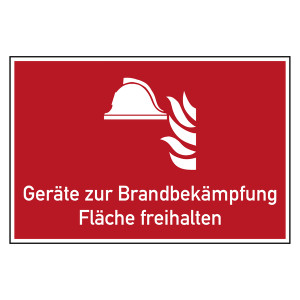 Bodenmarkierung Brandschutzzeichen Geräte zur Brandbekämpfung Fläche freihalten