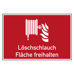 Bodenmarkierung Brandschutzzeichen Löschschlauch Fläche freihalten
