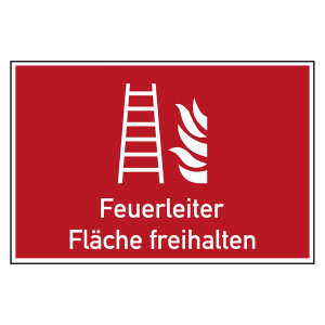 Bodenmarkierung Brandschutzzeichen Feuerleiter Fläche freihalten