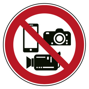Verbotszeichen Fotografieren und Filmen verboten