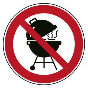 Verbotsschild Grillen verboten