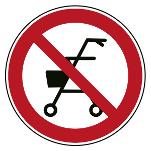Verbotszeichen Rollator abstellen verboten