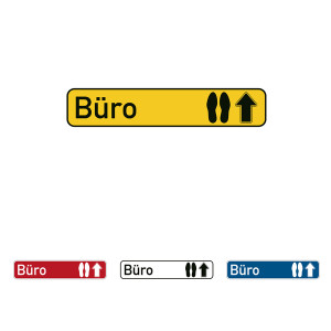 Bodenmarkierung Wegweiser Büro