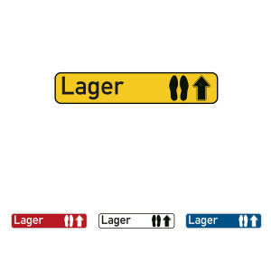 Bodenmarkierung Wegweiser Lager