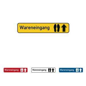 Bodenmarkierung Wegweiser Wareneingang