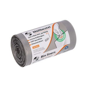 DEISS Müllbeutel First Plus pcr, 30L, 50 Stück, grau