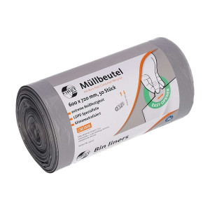 DEISS Müllbeutel First Plus pcr, 60L, 50 Stück, grau