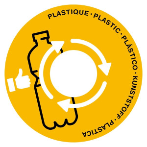 CEP Papierkorb Deckel - Ø 380 mm, gelb für Kunststoff