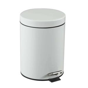 CEP Treteimer - Edelstahl, rund Ø 205 mm, 5 l, weiß