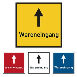 Bodenmarkierung Wegweiser Wareneingang quadratisch