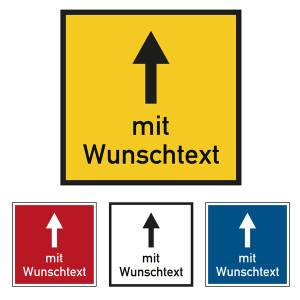 Bodenmarkierung Wegweiser mit Wunschtext quadratisch