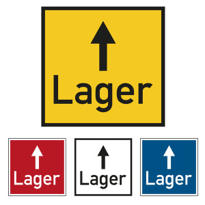 Bodenmarkierung Wegweiser Lager quadratisch